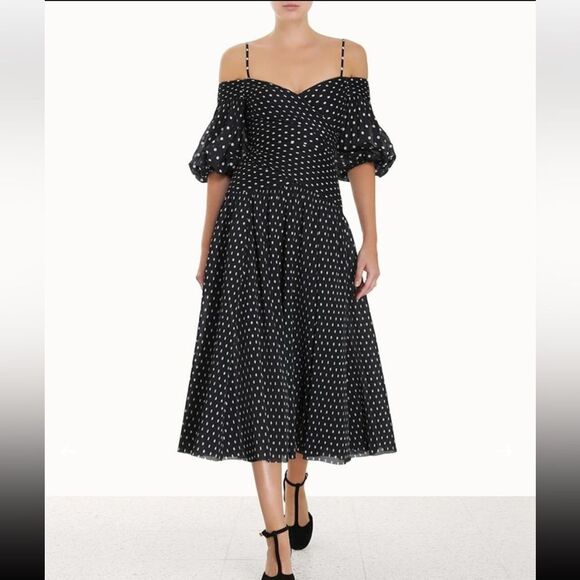 Zimmermann Polka Dot Off-the-Shoulder Dress – New with Tags (Size 1 / US 6) - Picture 7 of 8